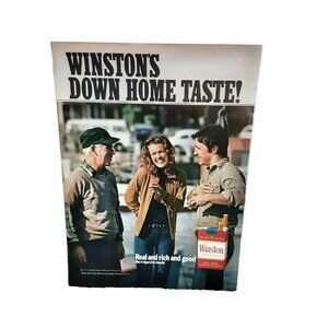 1971 Winston Cigarettes Down Home Taste Original Print Ad vintage